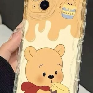 Cute Bear Honey Clear Phone Case