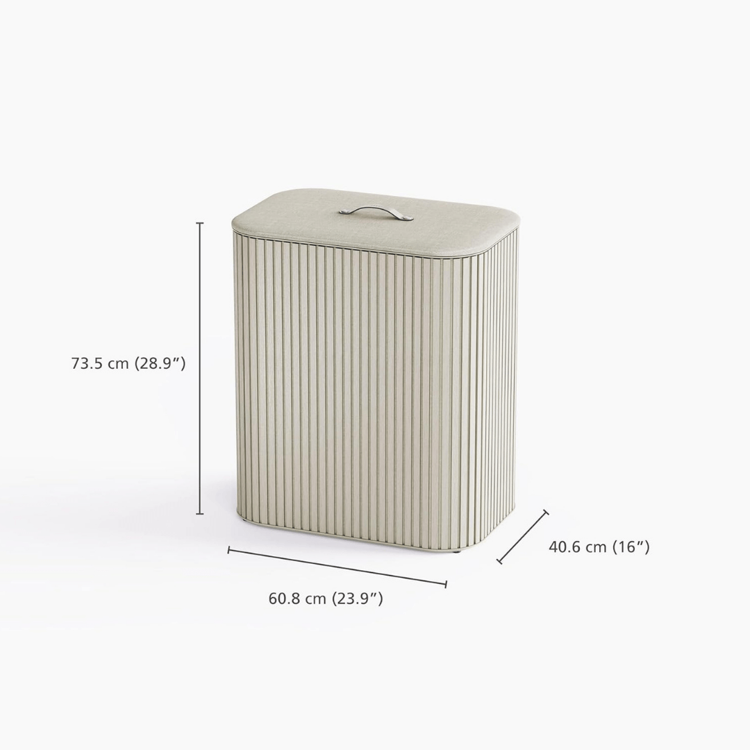 SortLuxe™ 90L Bamboo Laundry Sorter - Image 2