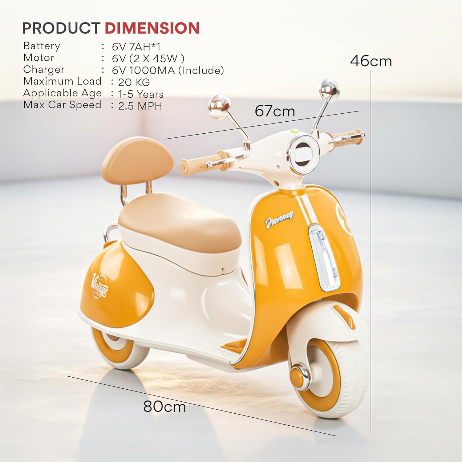 RetroZoom™ 3-Wheel Kids Electric Scooter - Image 2