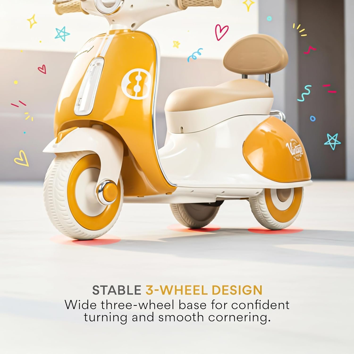RetroZoom™ 3-Wheel Kids Electric Scooter - Image 5