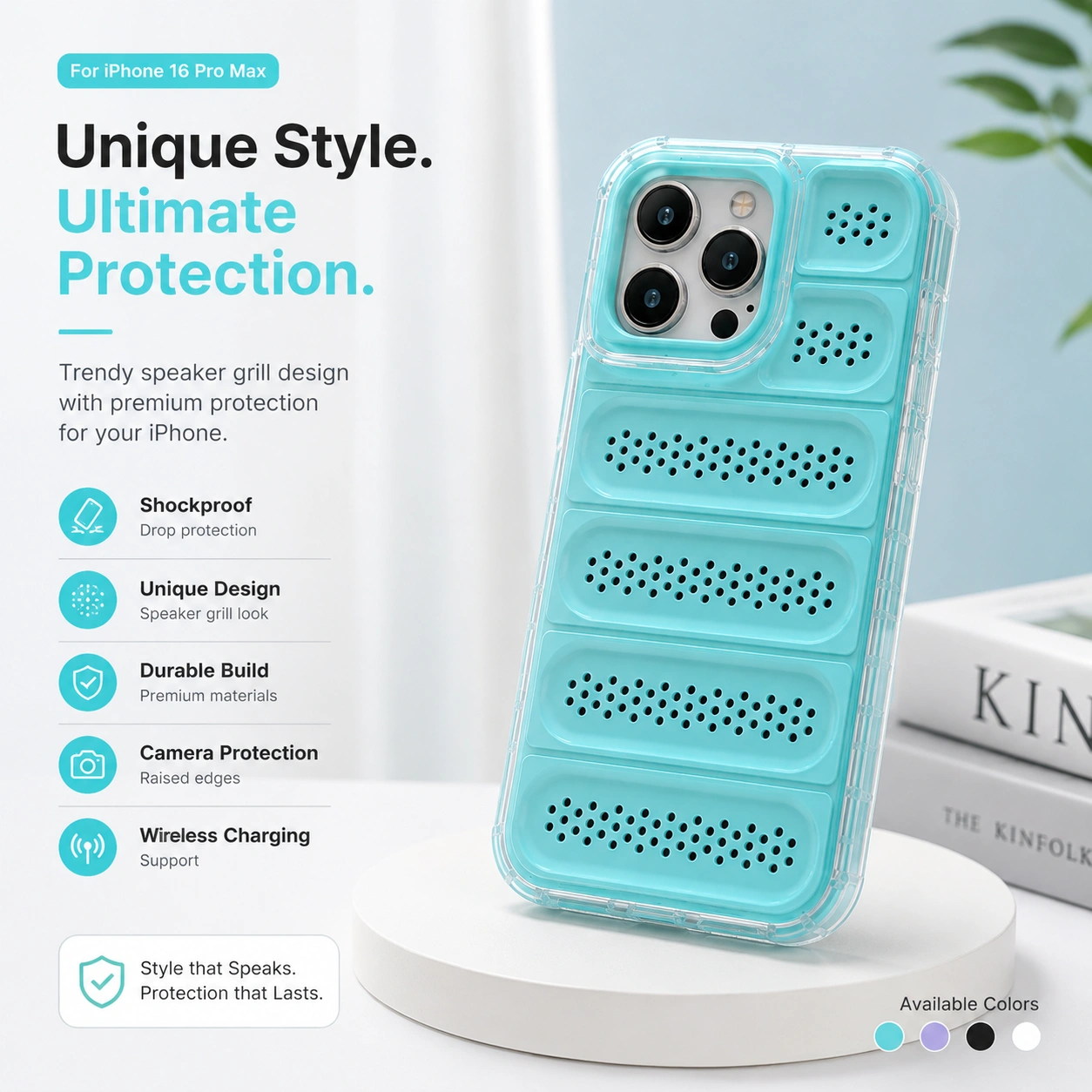 Shockproof Air Hybrid Perforated Case For Apple Iphone 15 Pro - Image 2