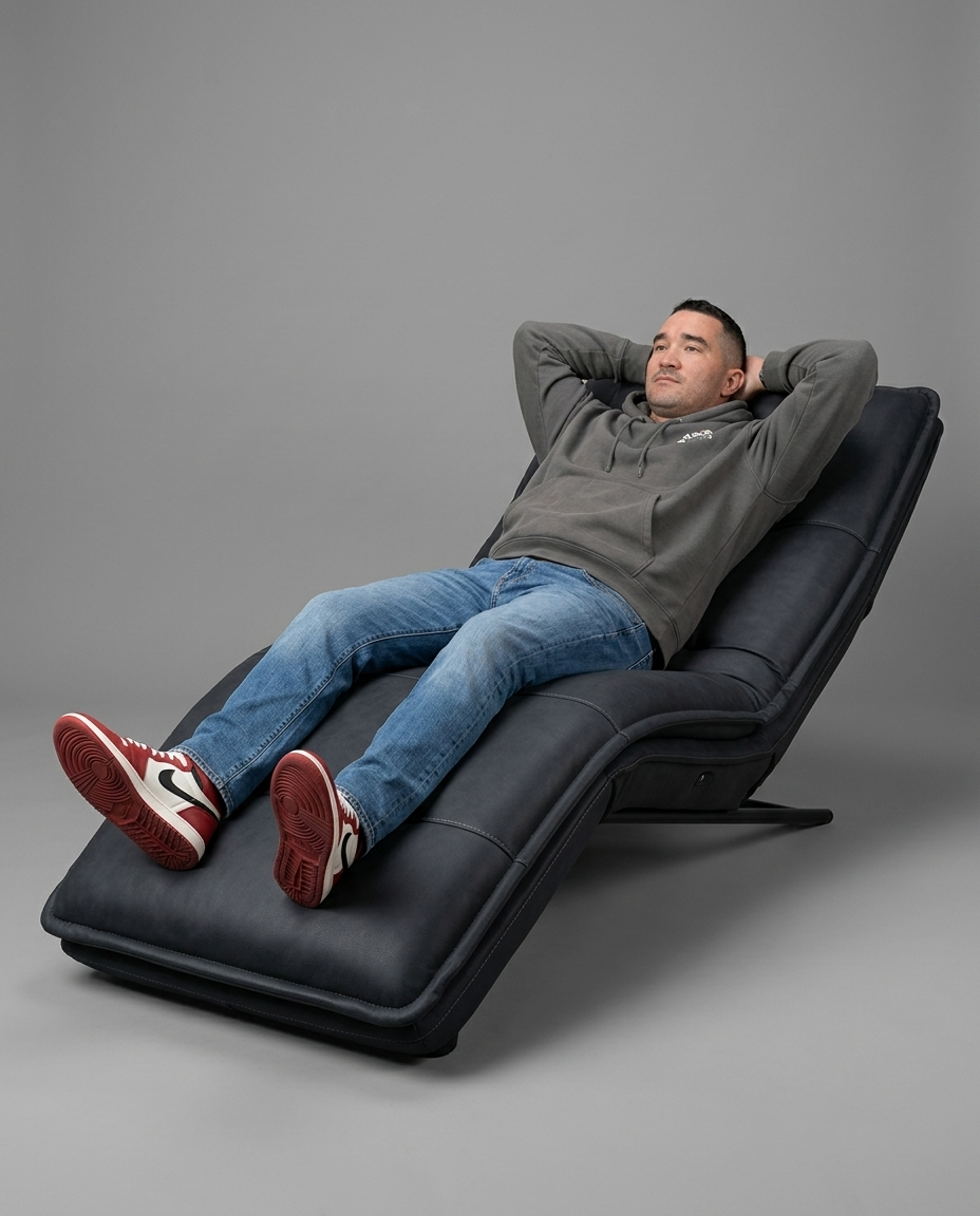 InfinitySound™ Leather Power Reclining Chaise